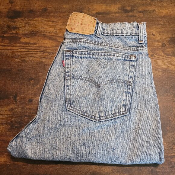 Vtg Levi's Jeans 550 Acid Wash Mens 40x32 Measures 38x32 USA 80's Relaxed - Picture 1 of 10